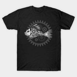 White Fish Skeleton T-Shirt